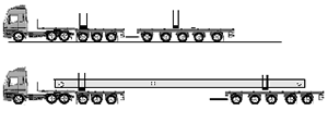 1 X 3 ACHS DOLLY MIT 5 ACHS NACHLÄUFER